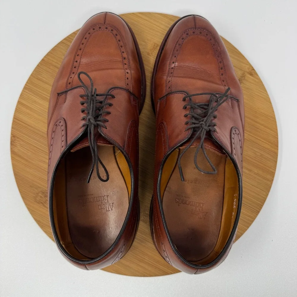 Allen Edmonds Kingsley Mens 9.5 EEE Brown Leather Wingtip‎ Derby Shoes 3560 USA